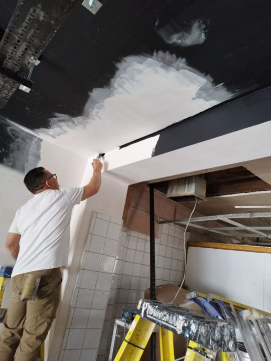 Ilair at work on a restaurant ceiling